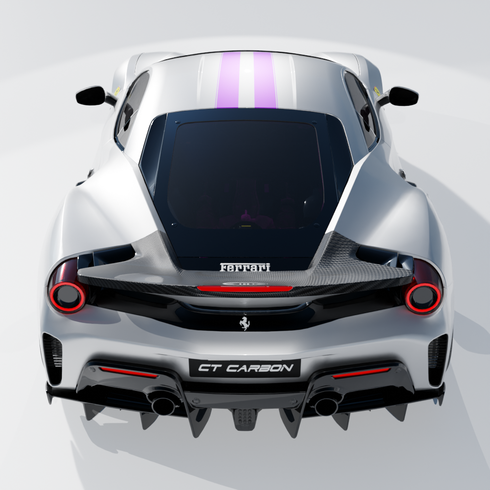 FERRARI 488 PISTA CARBON FIBRE SPOILER - CT DESIGN
