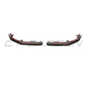BMW F95 X5M 2023+ (LCI) CARBON FIBRE SPLITTER - MP SPLITTER-Splitter-CT CARBON-CT Carbon - High-quality carbon fiber and gloss black aerodynamic parts for premium sports and luxury vehicles.