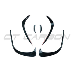 MERCEDES W206 2021+ C-CLASS GLOSS BLACK FRONT BUMPER TRIM