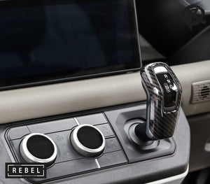 Defender L663 Carbon Fibre Gear Lever Cover Trim - 90/110/130