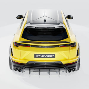 back of lamborghini urus performante ct design full carbon fibre kit